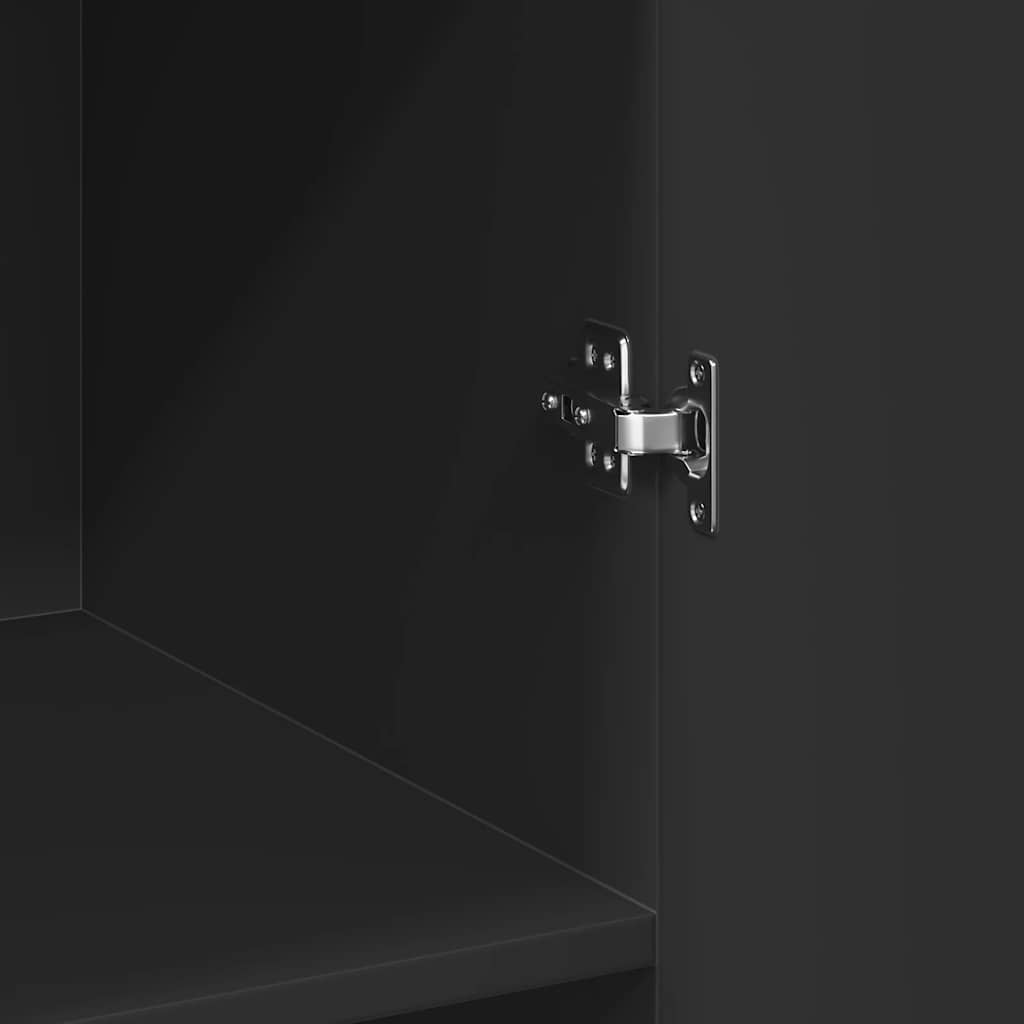 Highboard Black 70x42.5x185 cm Engineered Wood